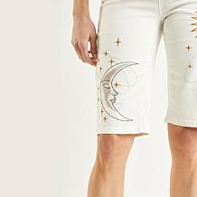 DG2 by Diane Gilman New Classic Stretch Embroidered Bermuda Short