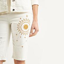 DG2 by Diane Gilman New Classic Stretch Embroidered Bermuda Short