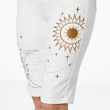 DG2 by Diane Gilman New Classic Stretch Embroidered Bermuda Short
