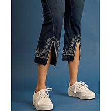 DG2 by Diane Gilman New Classic Stretch Embroidered Crop Bootcut Jean
