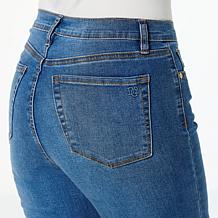 DG2 by Diane Gilman New Classic Stretch Embroidered Straight-Leg Jean