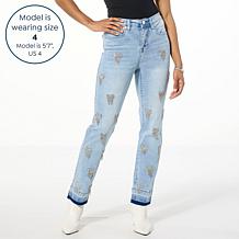 DG2 by Diane Gilman New Classic Stretch Legacy Crystal Heart Jean