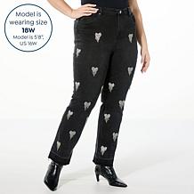 DG2 by Diane Gilman New Classic Stretch Legacy Crystal Heart Jean