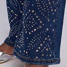 DG2 by Diane Gilman New Classic Stretch Stud Embellished Bootcut Jean