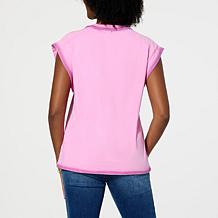 DG2 by Diane Gilman Ombré Spray Wash Cap-Sleeve Tee