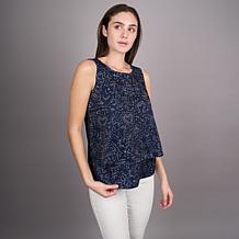 DG2 by Diane Gilman Printed Mixed Media Easy Tank 