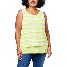 DG2 by Diane Gilman Raschel Lace Easy Tank