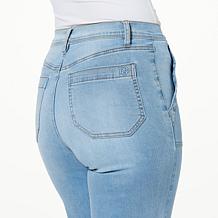 DG2 by Diane Gilman Slub Stretch Wide-Leg Utility Jean