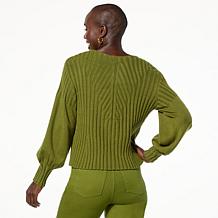 DG2 by Diane Gilman SoftEase Lantern-Sleeve Sweater