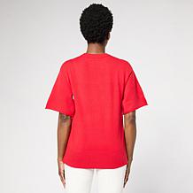 DG2 by Diane Gilman Softease Relaxed Short-Sleeve Sweater