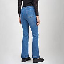 DG2 by Diane Gilman Stretch Denim Pull-On Patch Pocket Bootcut Jean