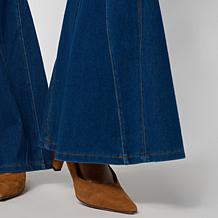 DG2 by Diane Gilman Super Stretch Knit Denim Flared Jean