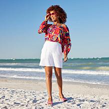 DG2 by Diane Gilman Super Stretch Knit Denim Skort