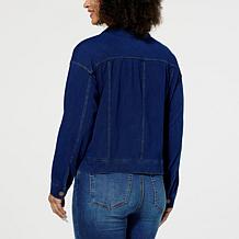 DG2 by Diane Gilman Super Stretch Knit Denim Sporty Jacket
