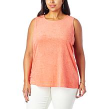 DG2 by Diane Gilman Terry Cloth Crew-Neck Tank