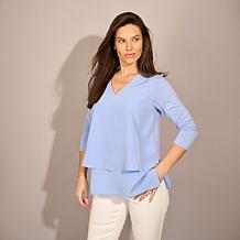 DG2 by Diane Gilman V-Neck 3/4-Sleeve Easy Top