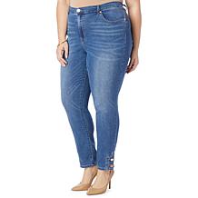 DG2 by Diane Gilman Virtual Stretch Button-Hem Skinny Jean - Basic