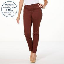 DG2 by Diane Gilman Virtual Stretch Denim Curved-Hem Ankle Jean