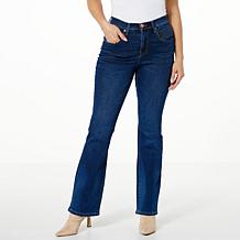 DG2 by Diane Gilman Virtual Stretch Denim Pintuck Pocket Bootcut Jean