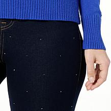 DG2 by Diane Gilman Virtual Stretch Embellished Kick Flare Crop Jean
