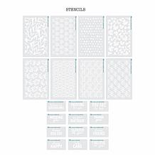 Diamond Press Background and Sentiment Stencil Kits