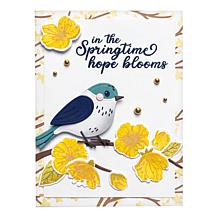 Diamond Press Cherry Blossom Stamp, Die & Stencil Kit