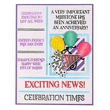 Diamond Press Exciting News Stamp, Die and Stencil Kit
