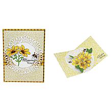 Diamond Press Heart Flowers Stamp and Die Pop-Up Card Kit