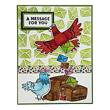 Diamond Press Pigeon Post Stamp, Die & Stencil Kit
