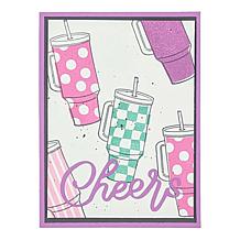 Diamond Press Water Bottle Stamp, Die and Stencil Kit