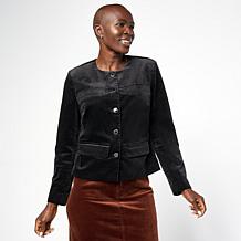 Melissa McCarthy Seven7 Space-Dyed Asymmetric Jacket | HSN