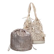 DiFerdinando Secret Garden Macrame Flower Tote Bag