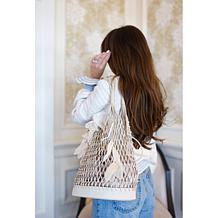 DiFerdinando Secret Garden Macrame Flower Tote Bag