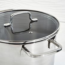DiNA Helix 18/10 Stainless Steel 10" Stockpot 7qt., Glass Lid