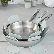DiNA Helix 18/10 Stainless Steel 3pc Frying Pan Set