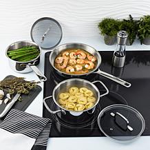 DiNA Helix Recycled 18/10 SS 8" Stockpot 2.2qt., Glass Lid