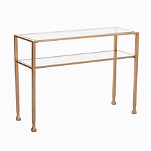 Dina Metal/Glass Console - Gold