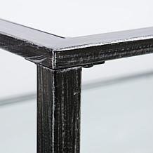 Dina Metal/Glass Rectangular Cocktail Table - Black