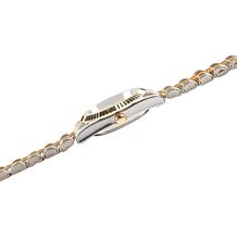 Disney Mickey Mouse Womens Alloy Silver & Gold Watch w/ Steel Bracelet