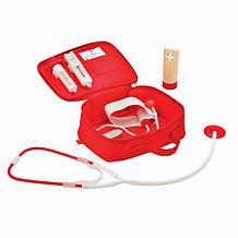 Doctor on Call Wooden Playset with Accessories in Red