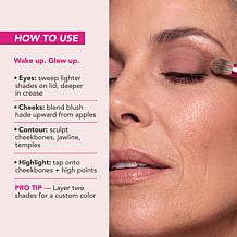 Doll 10 Wake Up and Glow Face and Eye Palette Trio with Brush