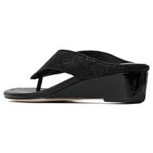Donald Pliner Vylette Hooded Thong Mini Wedge Sandal