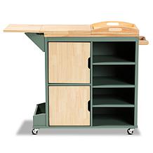 Dorthy Two-tone Wood Kitchen Storage Cart