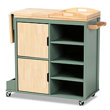 Dorthy Two-tone Wood Kitchen Storage Cart