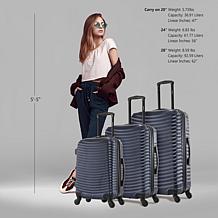 DUKAP Adly 3-Piece Lightweight Hardside Spinner Luggage Set