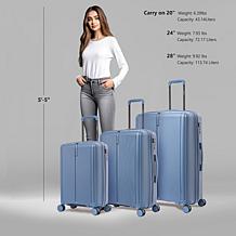 DUKAP Airley 3-Piece Lightweight Hardside Spinner Luggage Set