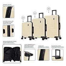 DUKAP Zahav 3-Piece Lightweight Hardside Spinner Luggage Set