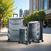 DUKAP Zonix 3-Piece Hardside Expandable Spinner Luggage Set