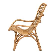 Earvin Natural Rattan Armchair with Angled Legs