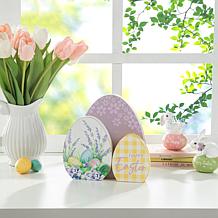 Easter Wooden Eggs Table Decor